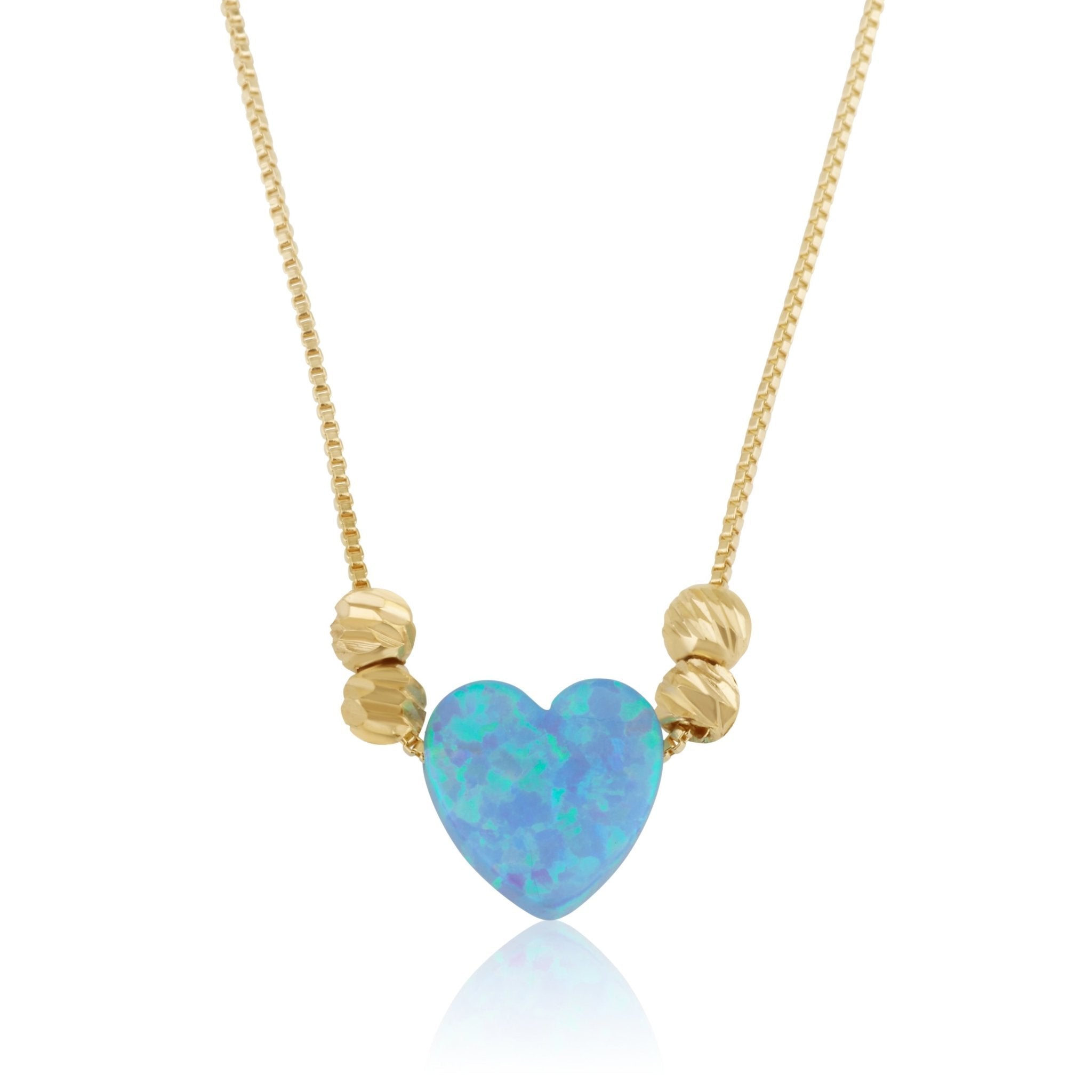 Opal Heart Necklace La Vie Bien Opal Heart Necklace