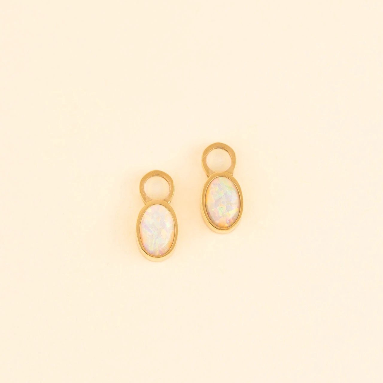 Opal Huggie Hoop Charms by Oh Clementine