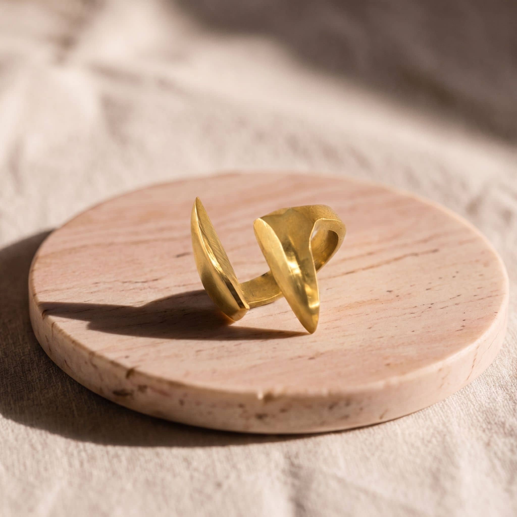 Open Adjustable Brass Ring - Umbo Rings La Vie Bien Open Adjustable Brass Ring - Umbo