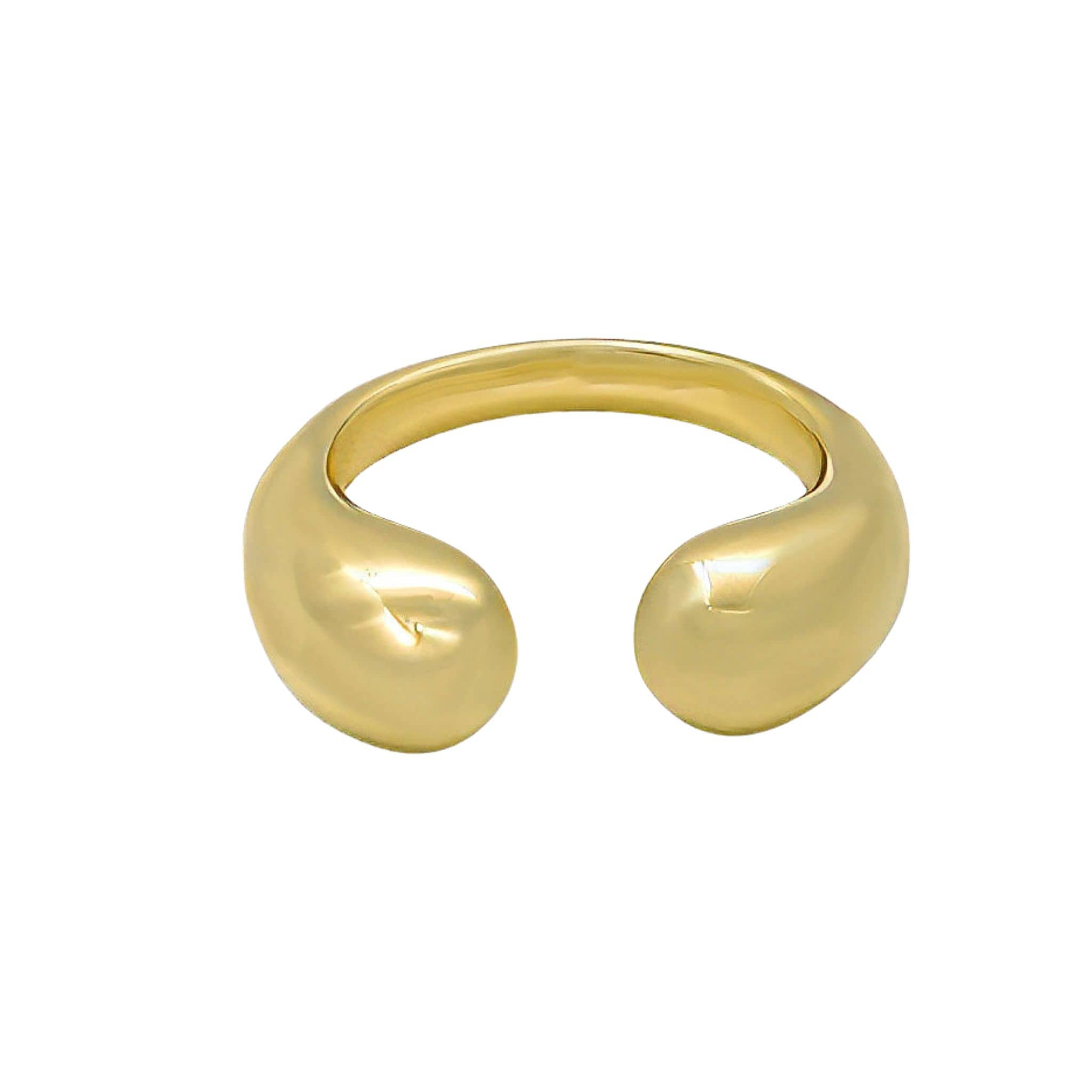 Open Adjustable Dash Ring in Brass for Men and Women - Asali Rings La Vie Bien Open Adjustable Dash Ring in Brass for Men and Women - Asali
