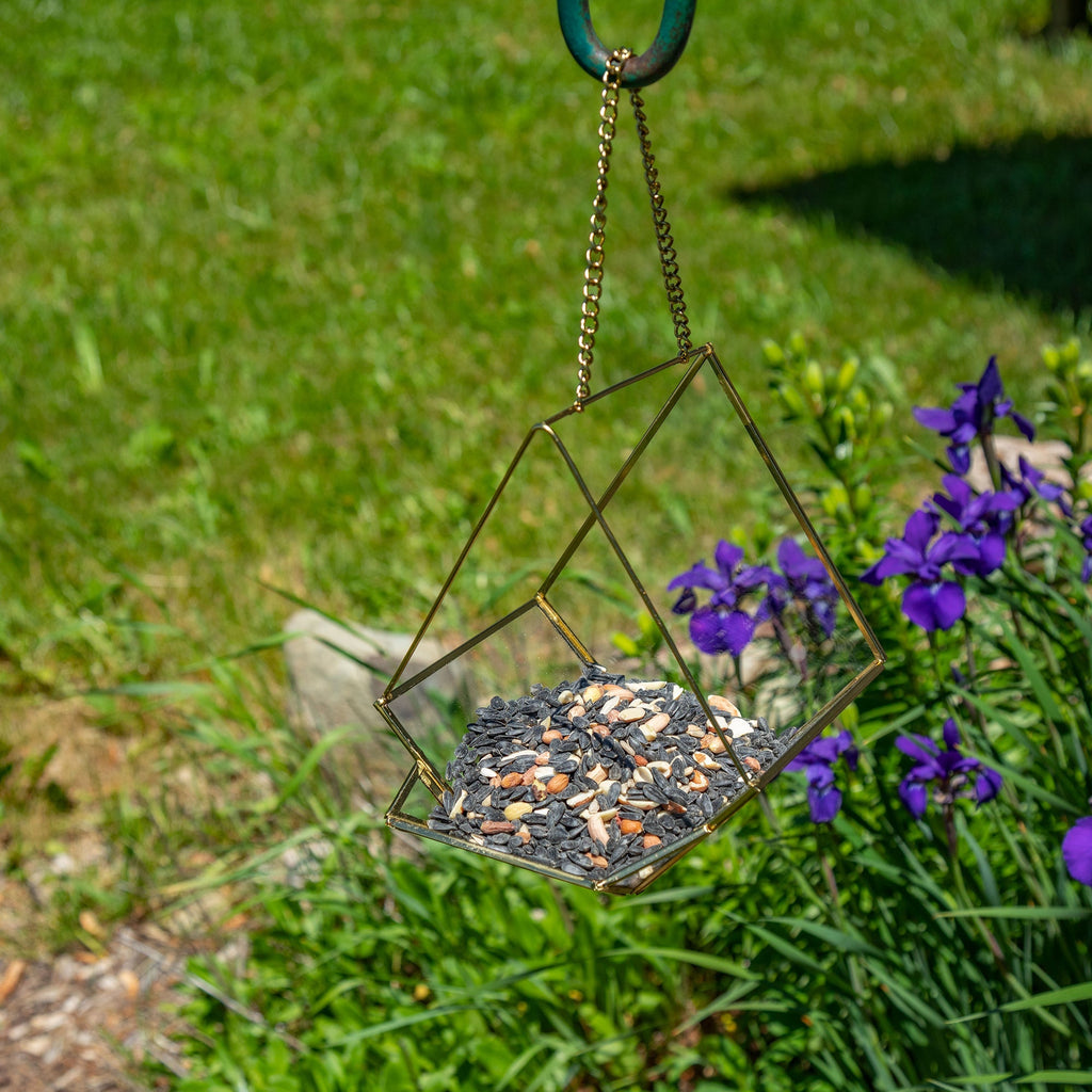 Open Air Glass Bird House Backyard Habitat La Vie Bien Open Air Glass Bird House
