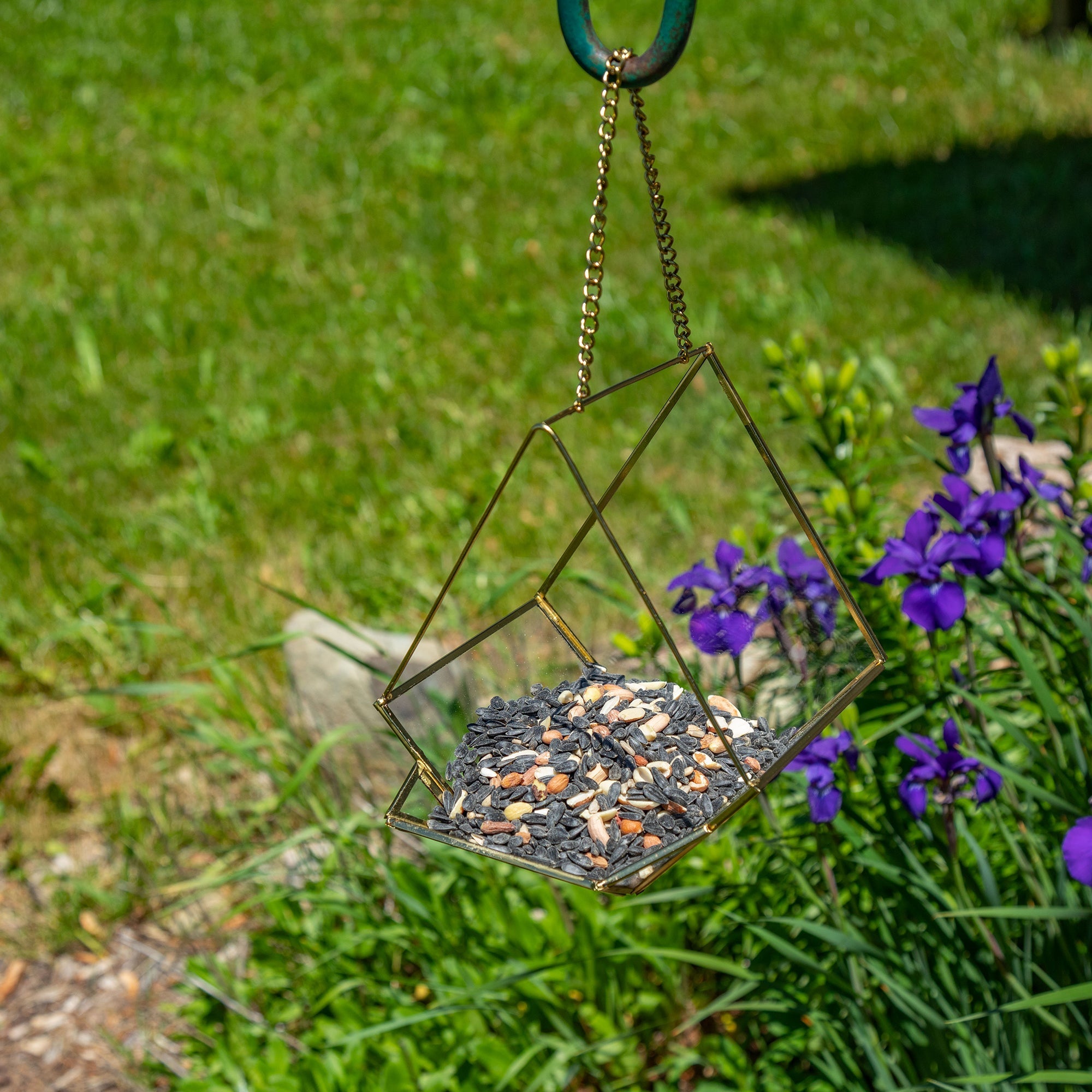 Open Air Glass Bird House Backyard Habitat La Vie Bien Open Air Glass Bird House
