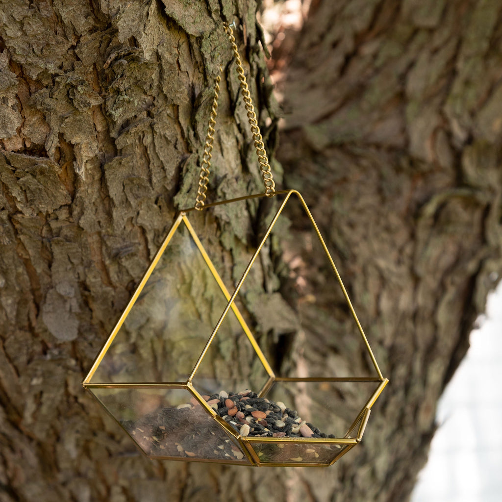 Open Air Glass Bird House Backyard Habitat La Vie Bien Open Air Glass Bird House