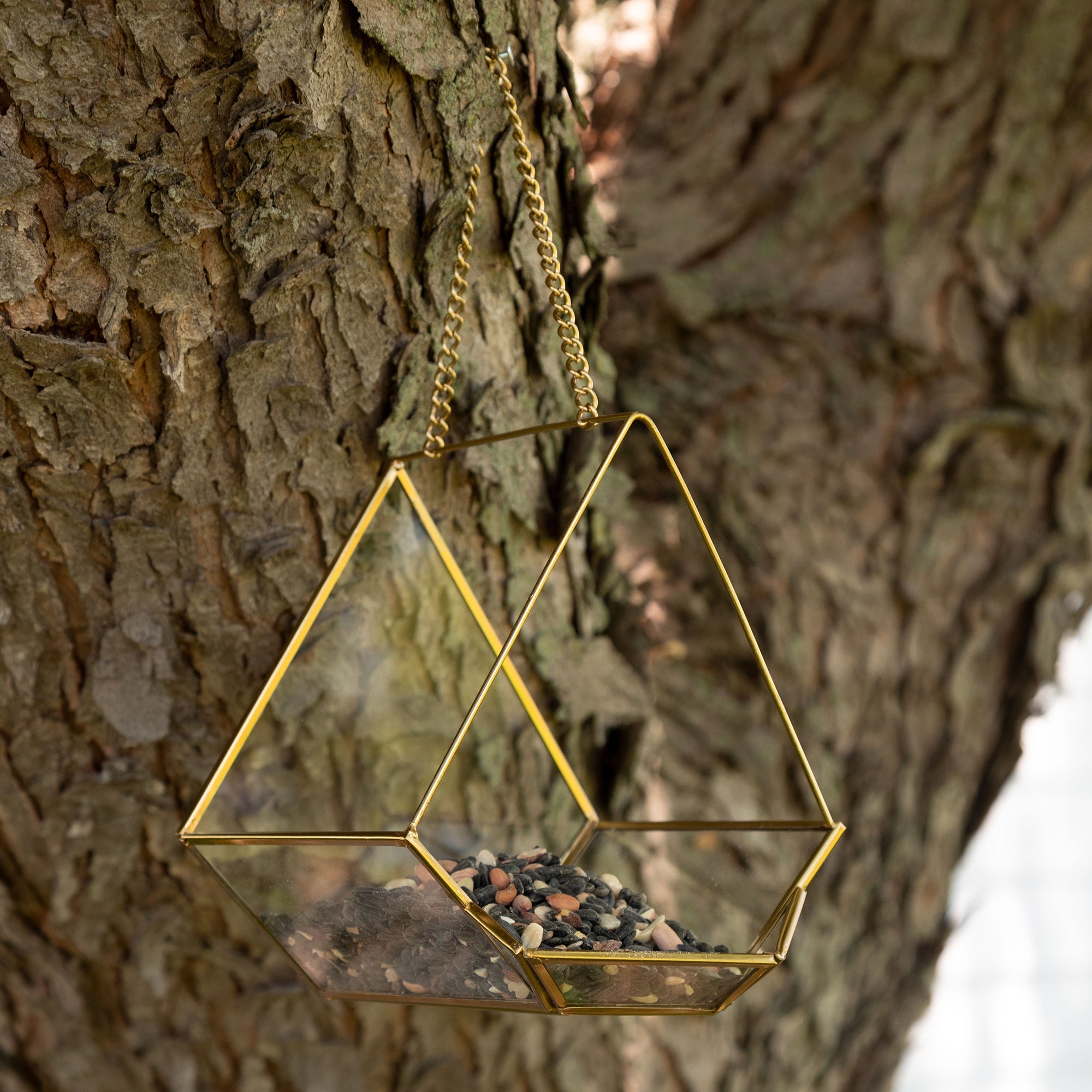 Open Air Glass Bird House Backyard Habitat La Vie Bien Open Air Glass Bird House