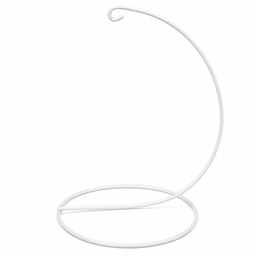 Open Frame White Painted Metal Ornament Display Stand 9.2 Inches Ornament Stands La Vie Bien Open Frame White Painted Metal Ornament Display Stand 9.2 Inches