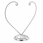 Open-Top Heart Twisted Silver Metal Ornament Display Stand 9 Inches Ornament Stands La Vie Bien Open-Top Heart Twisted Silver Metal Ornament Display Stand 9 Inches