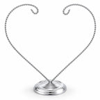 Open-Top Heart Twisted Silver Metal Ornament Display Stand 9 Inches Ornament Stands La Vie Bien Open-Top Heart Twisted Silver Metal Ornament Display Stand 9 Inches