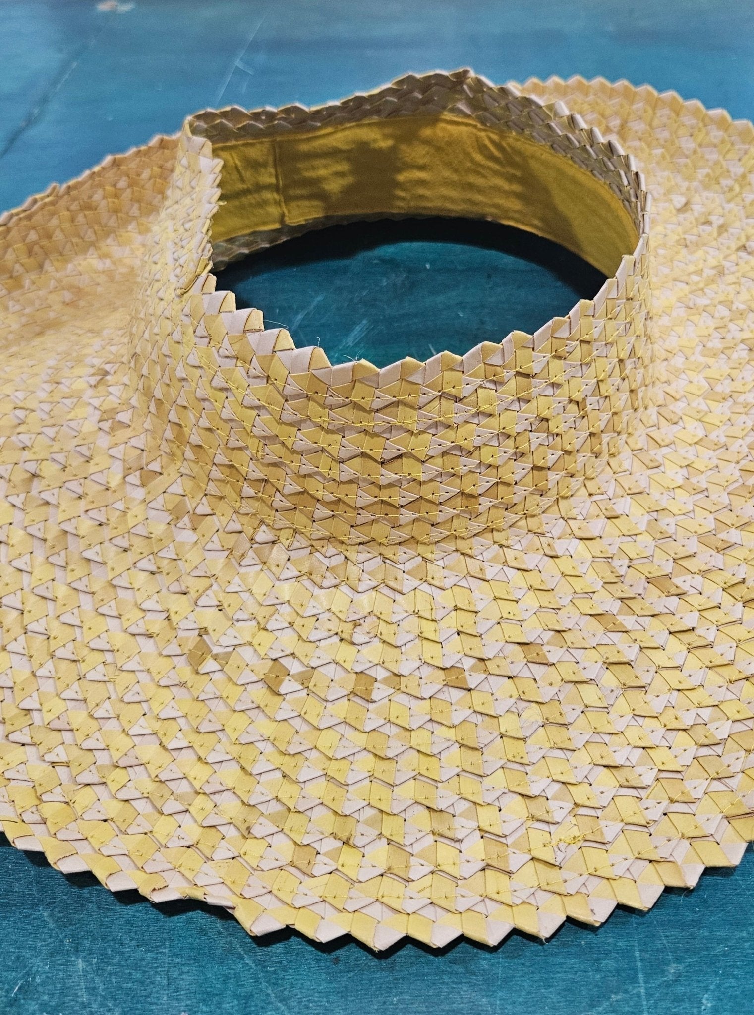 Open - Top Wide Brim Palm Leaf Sun Hat – Handmade Straw Hat in 7 Colors | 17" Total Width | Breezy Summer Shade Hat Hats La Vie Bien Open - Top Wide Brim Palm Leaf Sun Hat – Handmade Straw Hat in 7 Colors | 17" Total Width | Breezy Summer Shade Hat