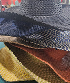 Open - Top Wide Brim Palm Leaf Sun Hat – Handmade Straw Hat in 7 Colors | 17" Total Width | Breezy Summer Shade Hat Hats La Vie Bien Open - Top Wide Brim Palm Leaf Sun Hat – Handmade Straw Hat in 7 Colors | 17" Total Width | Breezy Summer Shade Hat
