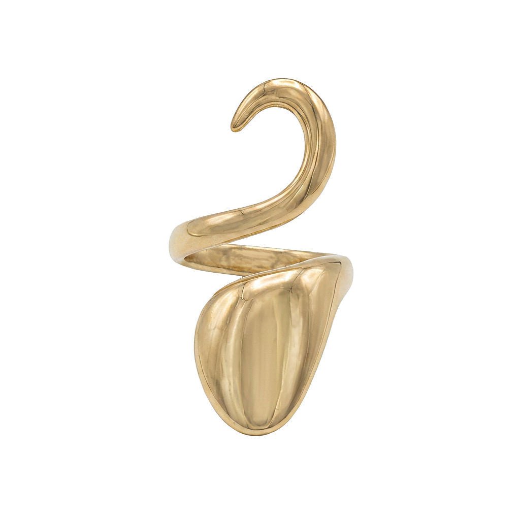 Open Wrap Initial Ring for Women - Kivuli Rings La Vie Bien Open Wrap Initial Ring for Women - Kivuli