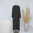 Openwork Lace Knit Open Abaya(MOA327) La Vie Bien Openwork Lace Knit Open Abaya(MOA327)