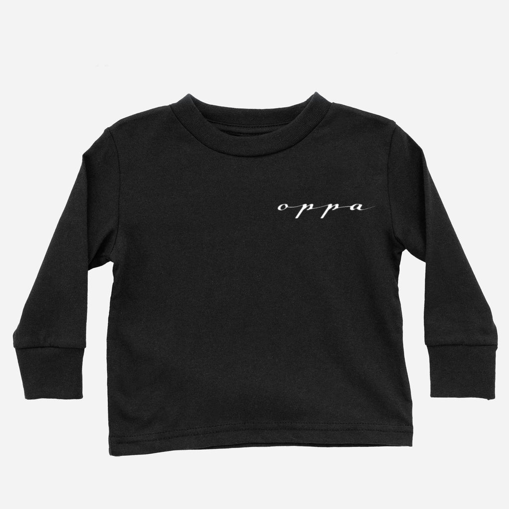 Oppa Long Sleeve Shirt (Toddler) tshirts La Vie Bien Oppa Long Sleeve Shirt (Toddler)