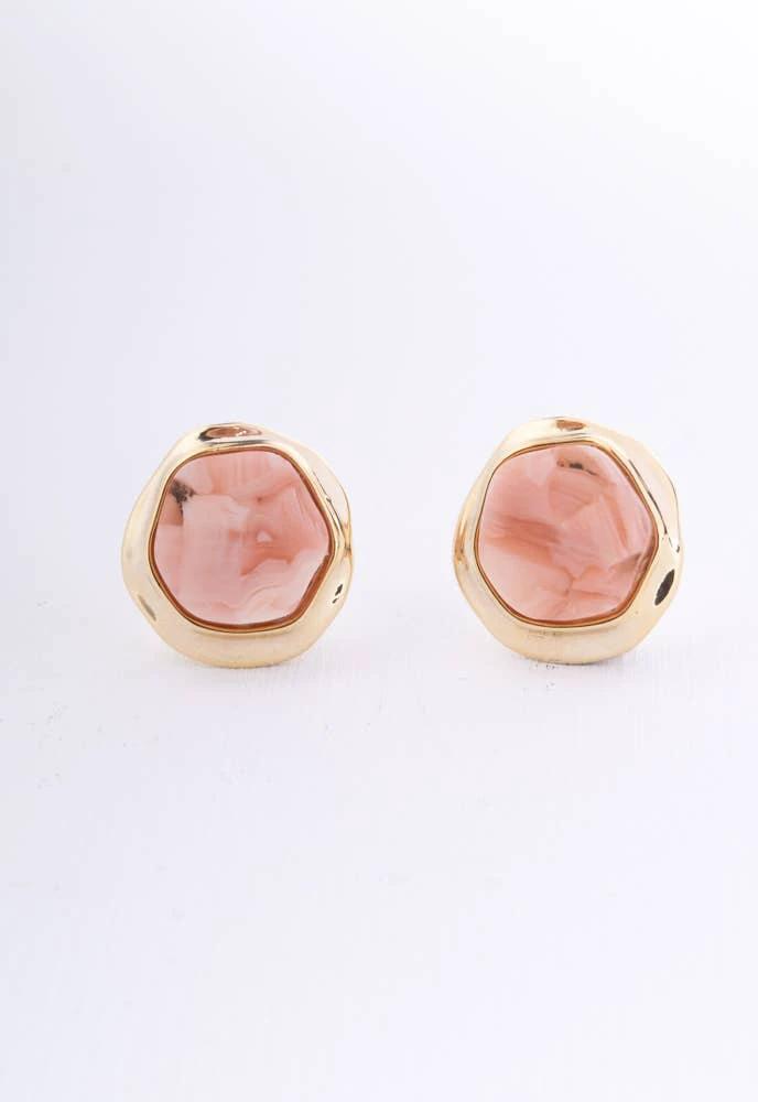Opulence Opal Studs in Iridescent Pink