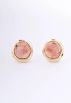 Opulence Opal Studs in Iridescent Pink