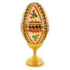 Triangles Hand Painted Wooden Pysanky Easter Egg