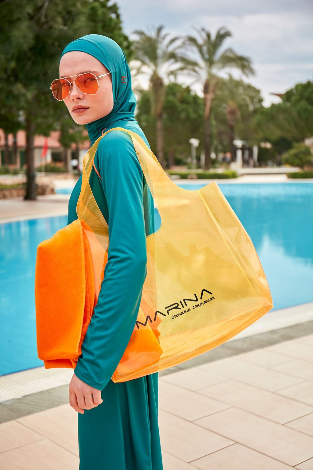Orange Beach Bag C2406 Plaj Çanta La Vie Bien Orange Beach Bag C2406