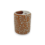 Orange Brown Talavera Toothbrush Holder | Mexican Ceramic Decor Talavera Toothbrush Holder La Vie Bien Orange Brown Talavera Toothbrush Holder | Mexican Ceramic Decor