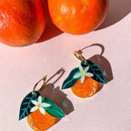Orange Dangle Acrylic Earrings Earrings and Accessories La Vie Bien Orange Dangle Acrylic Earrings