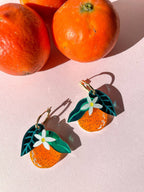 Orange Dangle Earrings Earrings La Vie Bien Orange Dangle Earrings