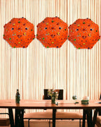 Orange Mirror Work Umbrella Festive Decor La Vie Bien Orange Mirror Work Umbrella