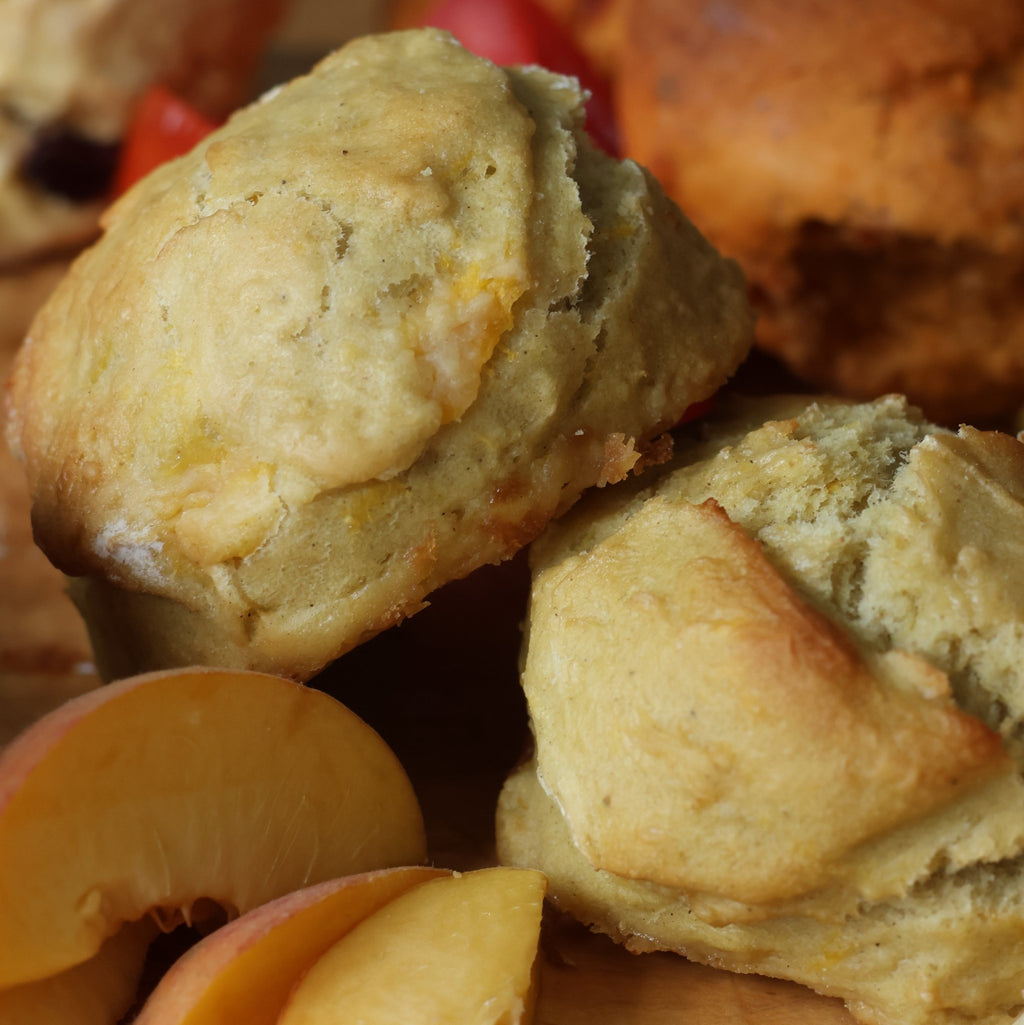 Orchard Peach Cream Scones - Gluten Free Gluten Free La Vie Bien Orchard Peach Cream Scones - Gluten Free