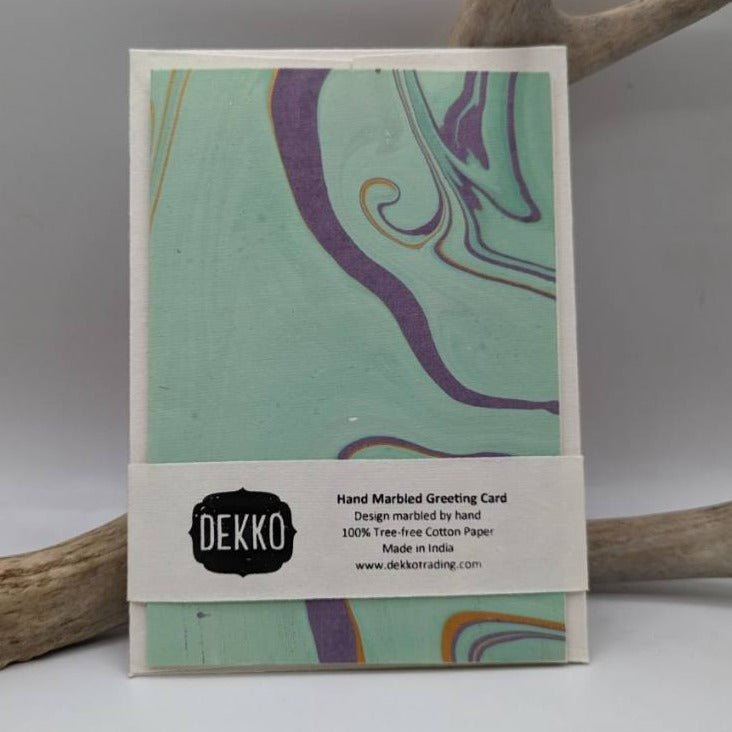 Orchid Marbled Greeting Card