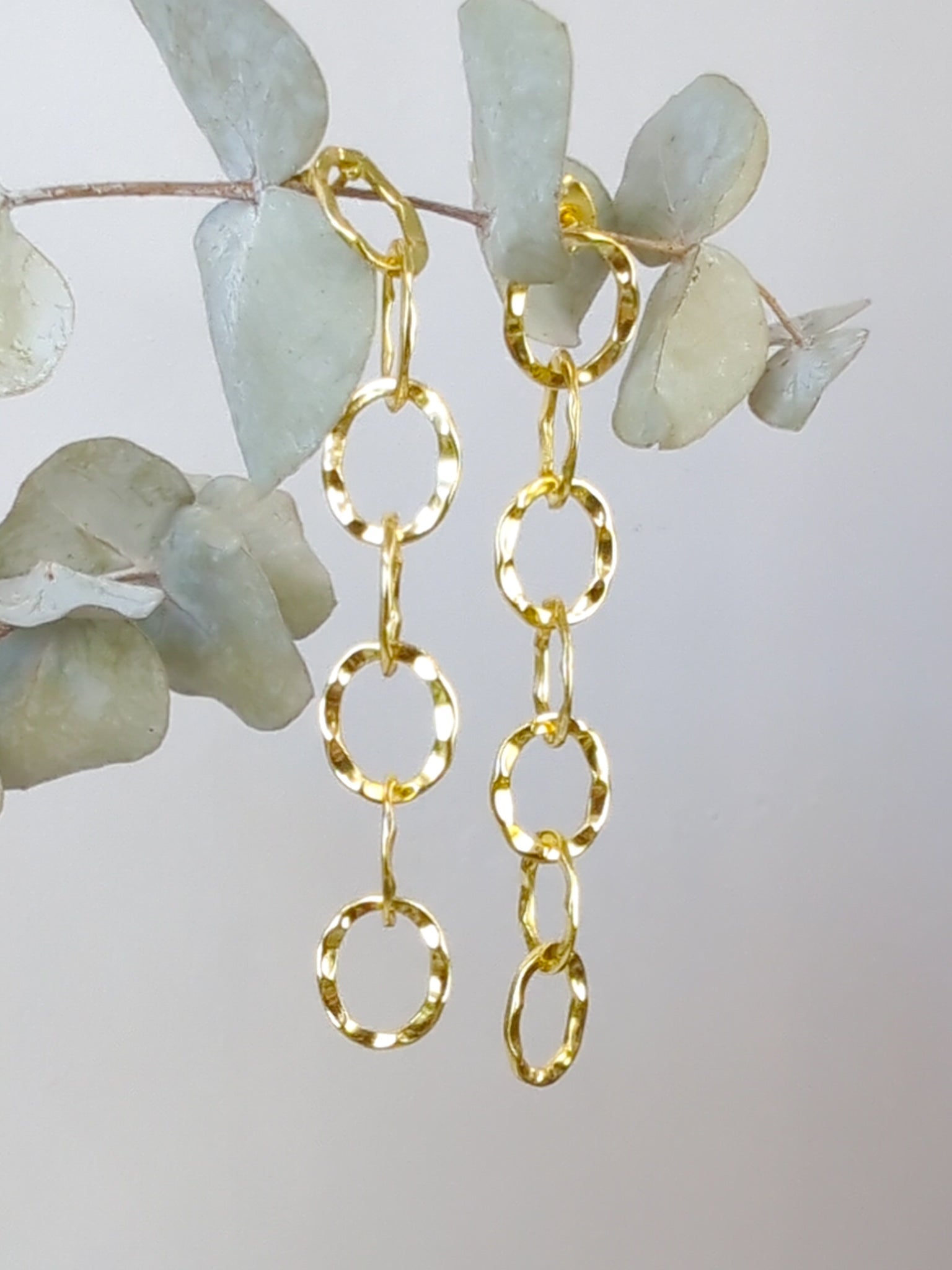 Organic Chain Link Earrings Earrings La Vie Bien Organic Chain Link Earrings