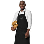 Embroidered monogrammed Organic cotton apron by La Vie Bien