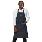 Embroidered monogrammed Organic cotton apron by La Vie Bien