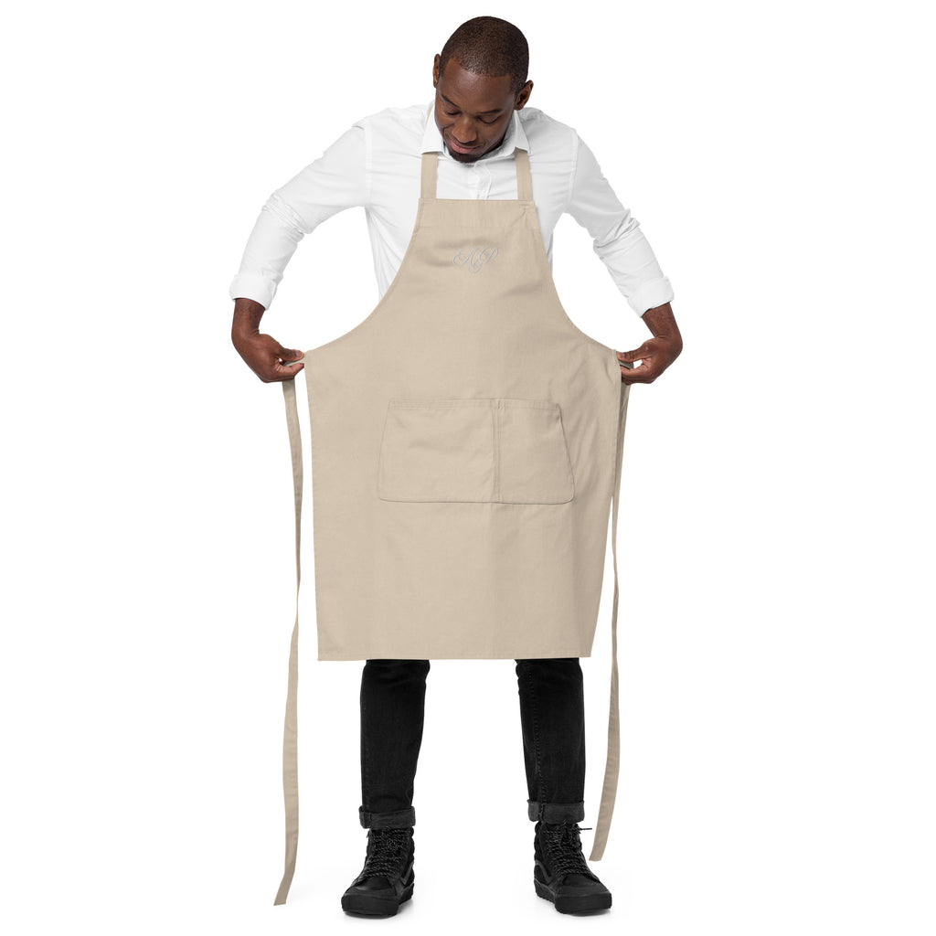 Embroidered monogrammed Organic cotton apron