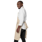 Embroidered monogrammed Organic cotton apron by La Vie Bien