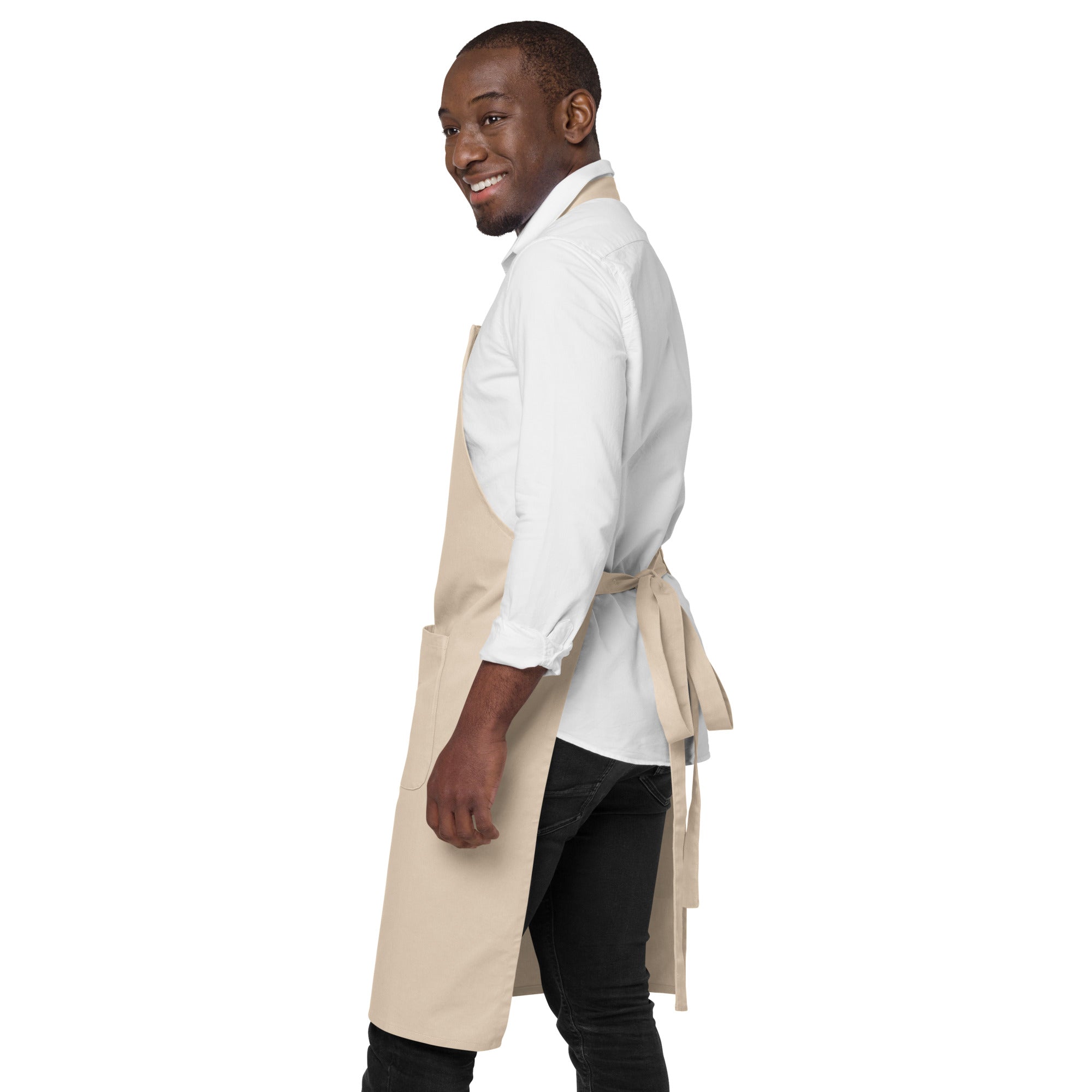 Embroidered monogrammed Organic cotton apron