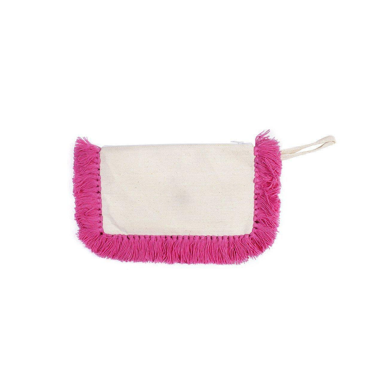 Organic Cotton Fringe Tassel Wristlet - Thailand Bags La Vie Bien Organic Cotton Fringe Tassel Wristlet - Thailand