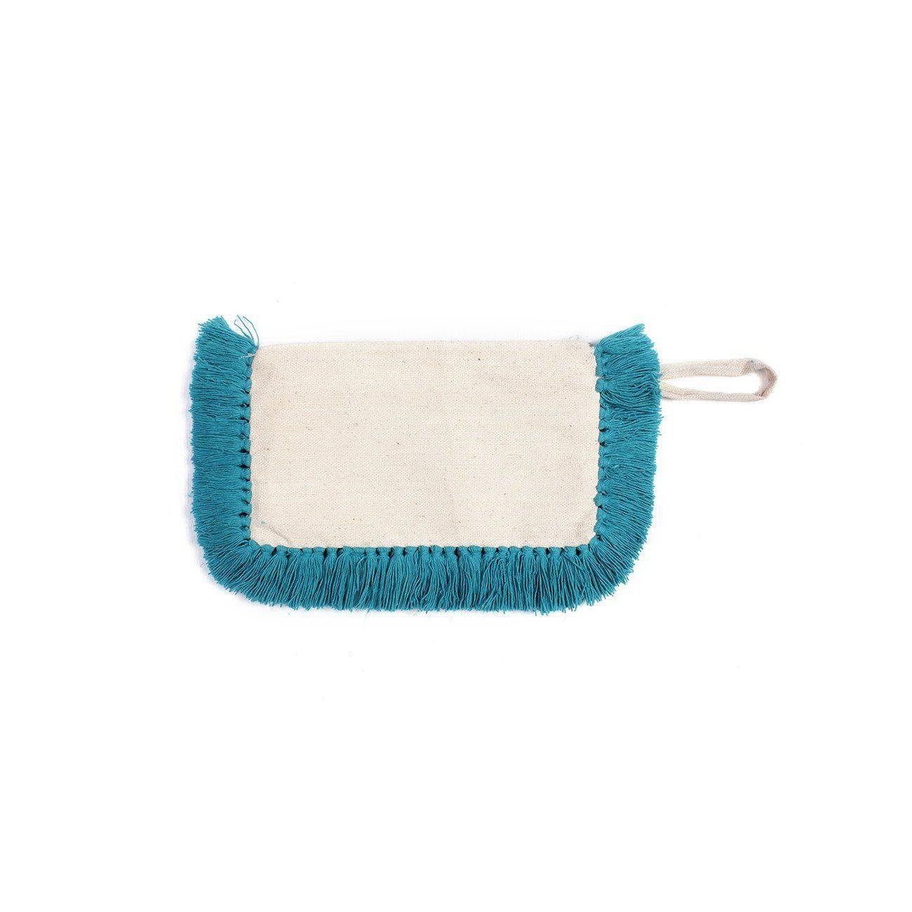 Organic Cotton Fringe Tassel Wristlet - Thailand Bags La Vie Bien Organic Cotton Fringe Tassel Wristlet - Thailand
