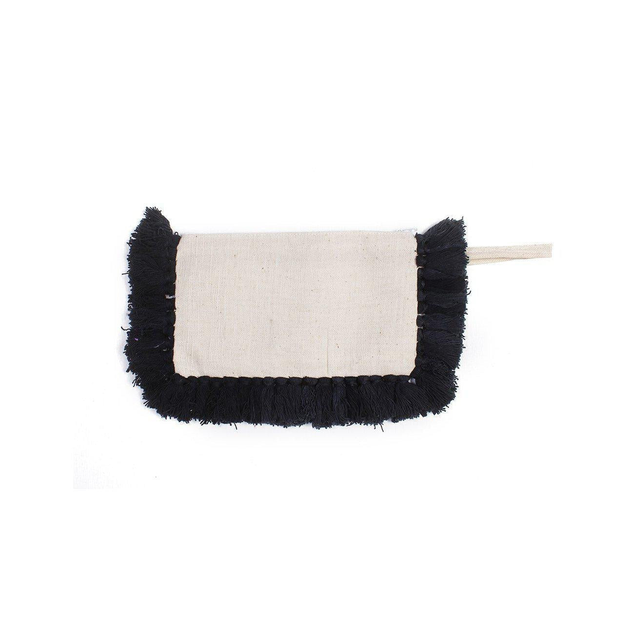 Organic Cotton Fringe Tassel Wristlet - Thailand Bags La Vie Bien Organic Cotton Fringe Tassel Wristlet - Thailand