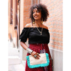Organic Cotton Fringe Tassel Wristlet - Thailand Bags La Vie Bien Organic Cotton Fringe Tassel Wristlet - Thailand