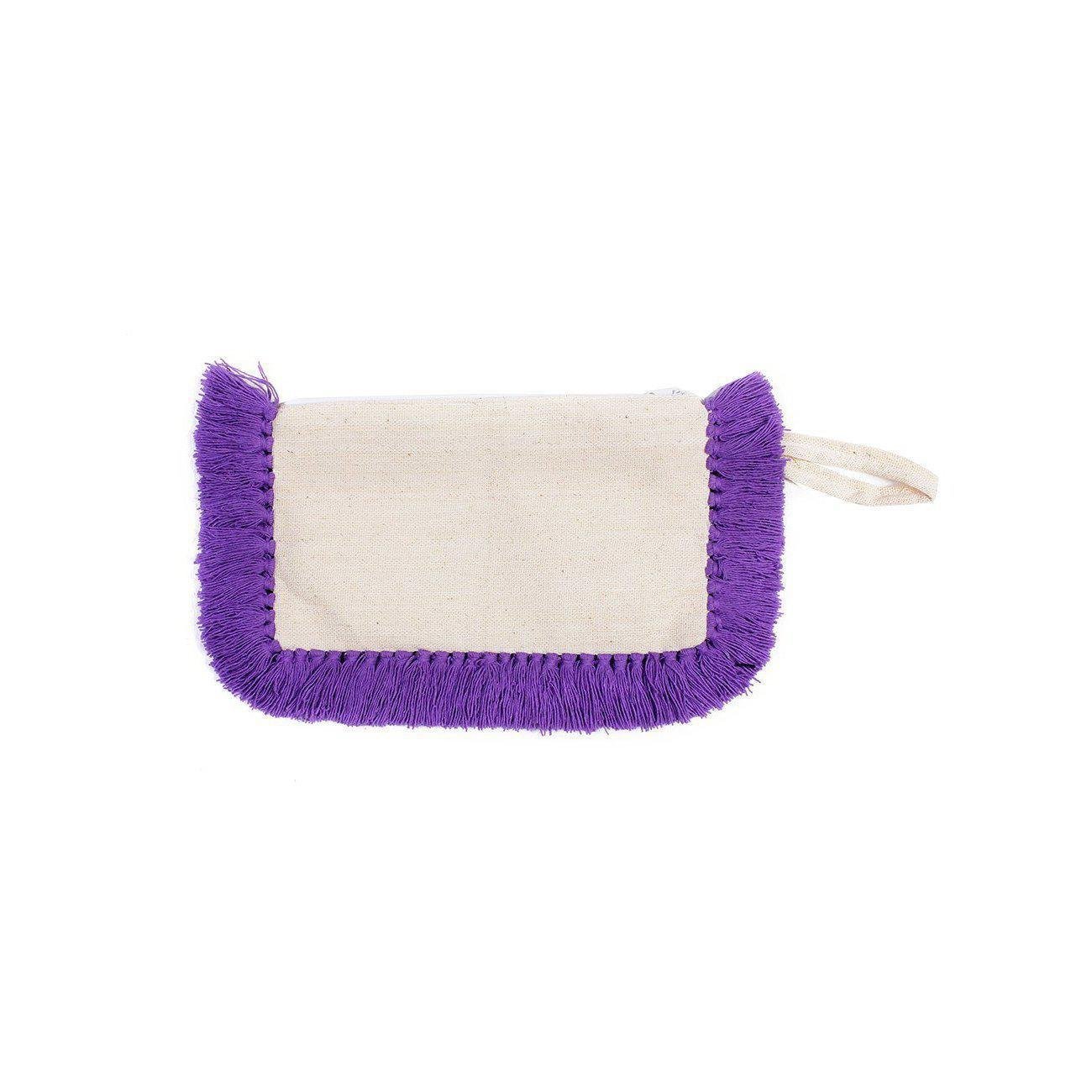 Organic Cotton Fringe Tassel Wristlet - Thailand Bags La Vie Bien Organic Cotton Fringe Tassel Wristlet - Thailand