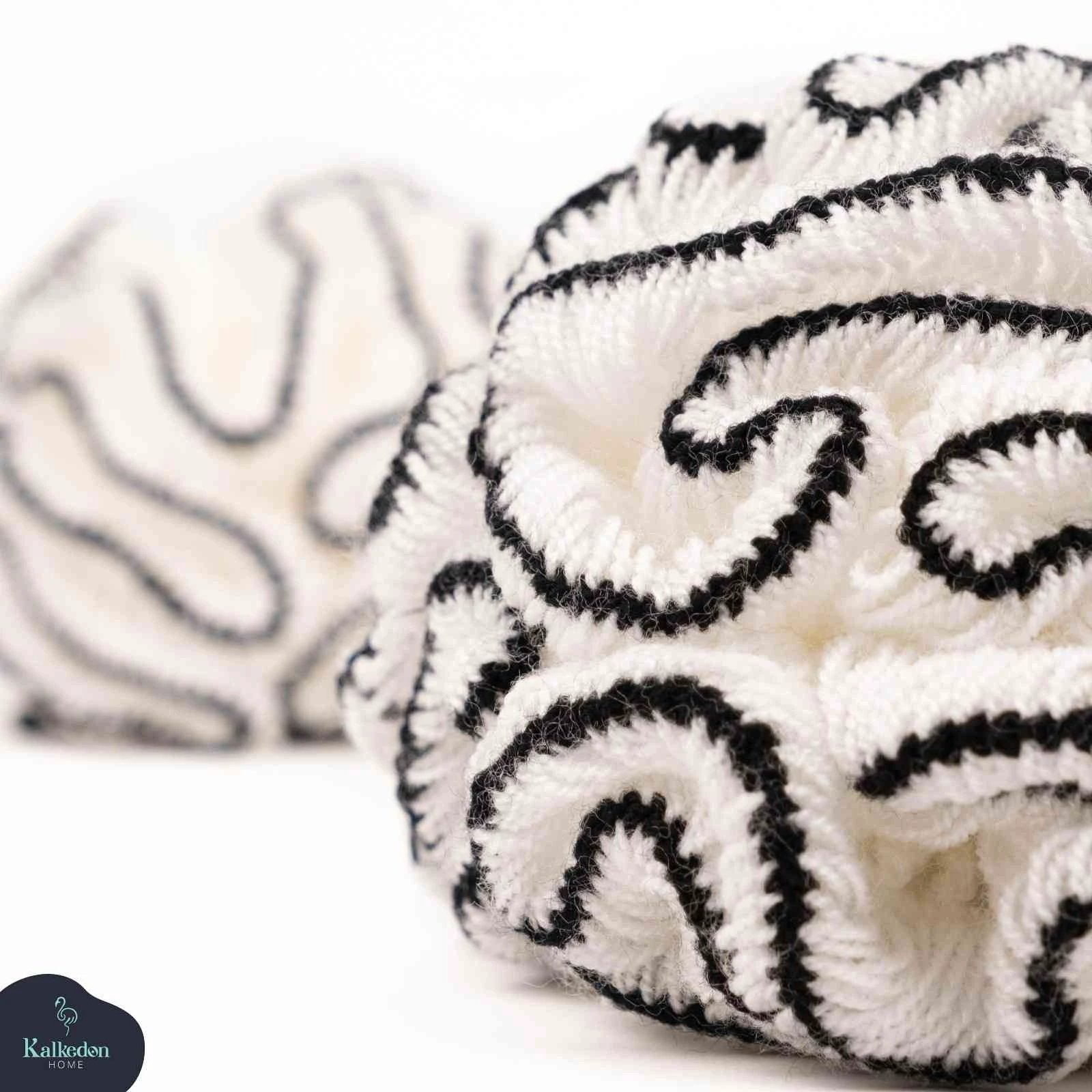 Organic Cotton Shower Pouf by Kalkedon Towels