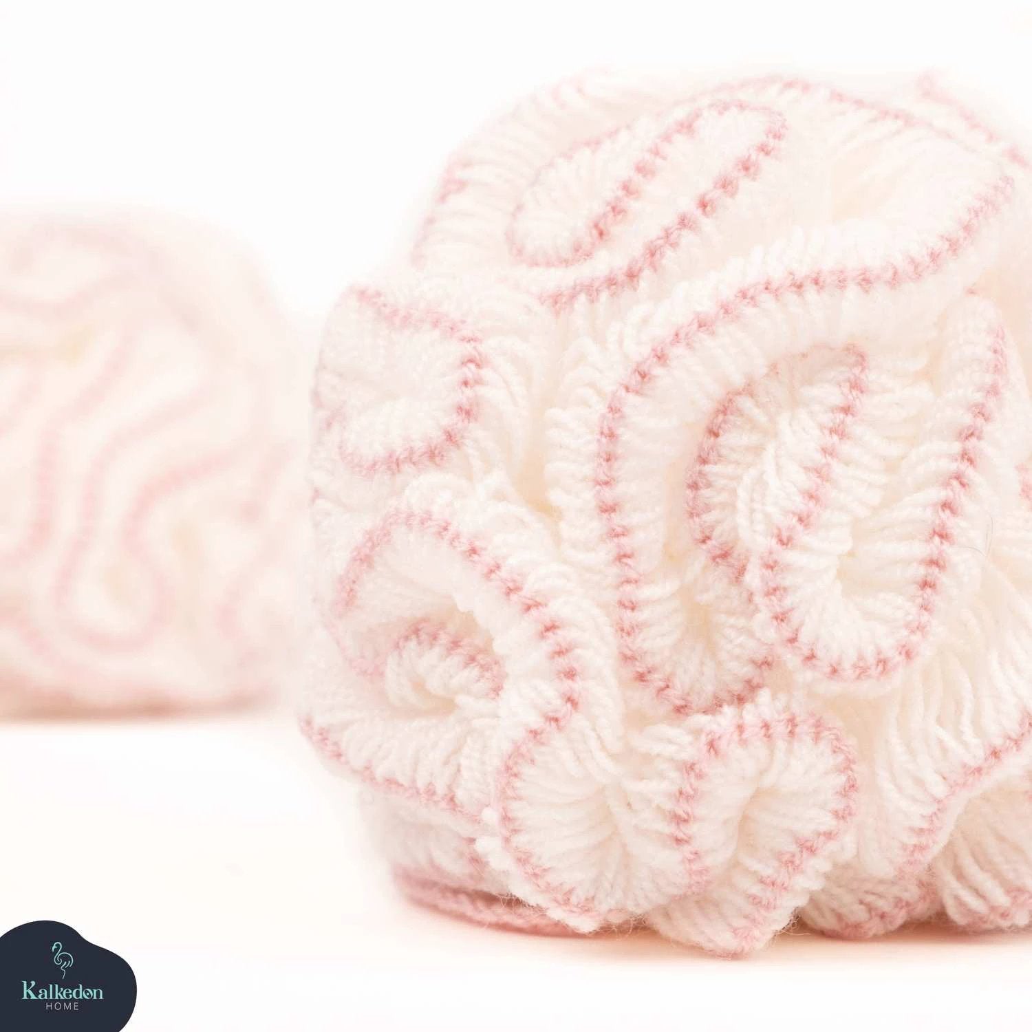 Organic Cotton Shower Pouf by Kalkedon Towels
