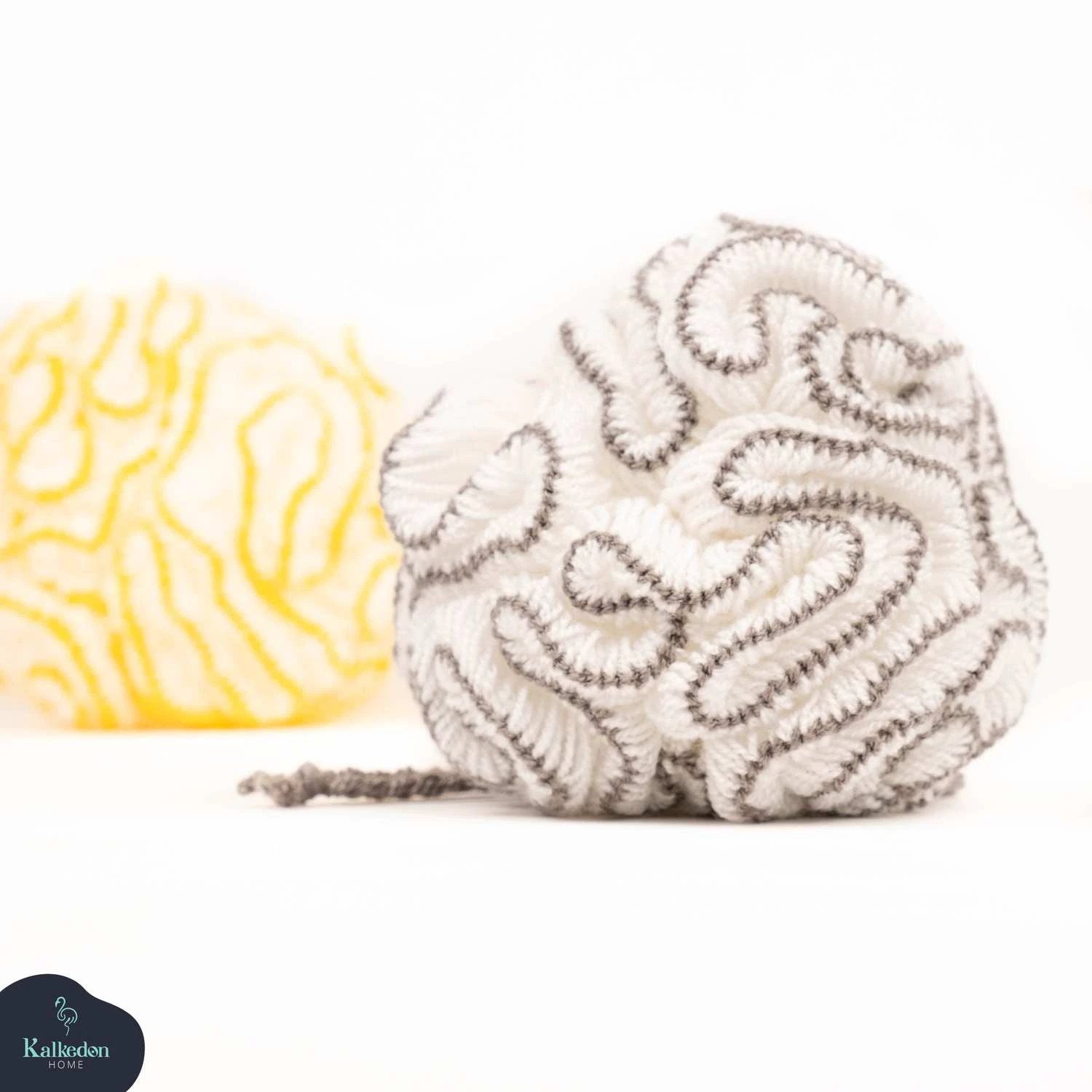 Organic Cotton Shower Pouf by Kalkedon Towels