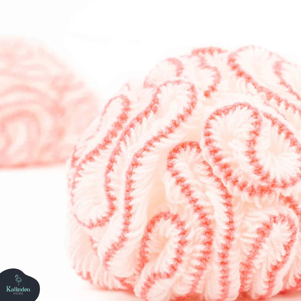 Organic Cotton Shower Pouf by Kalkedon Towels