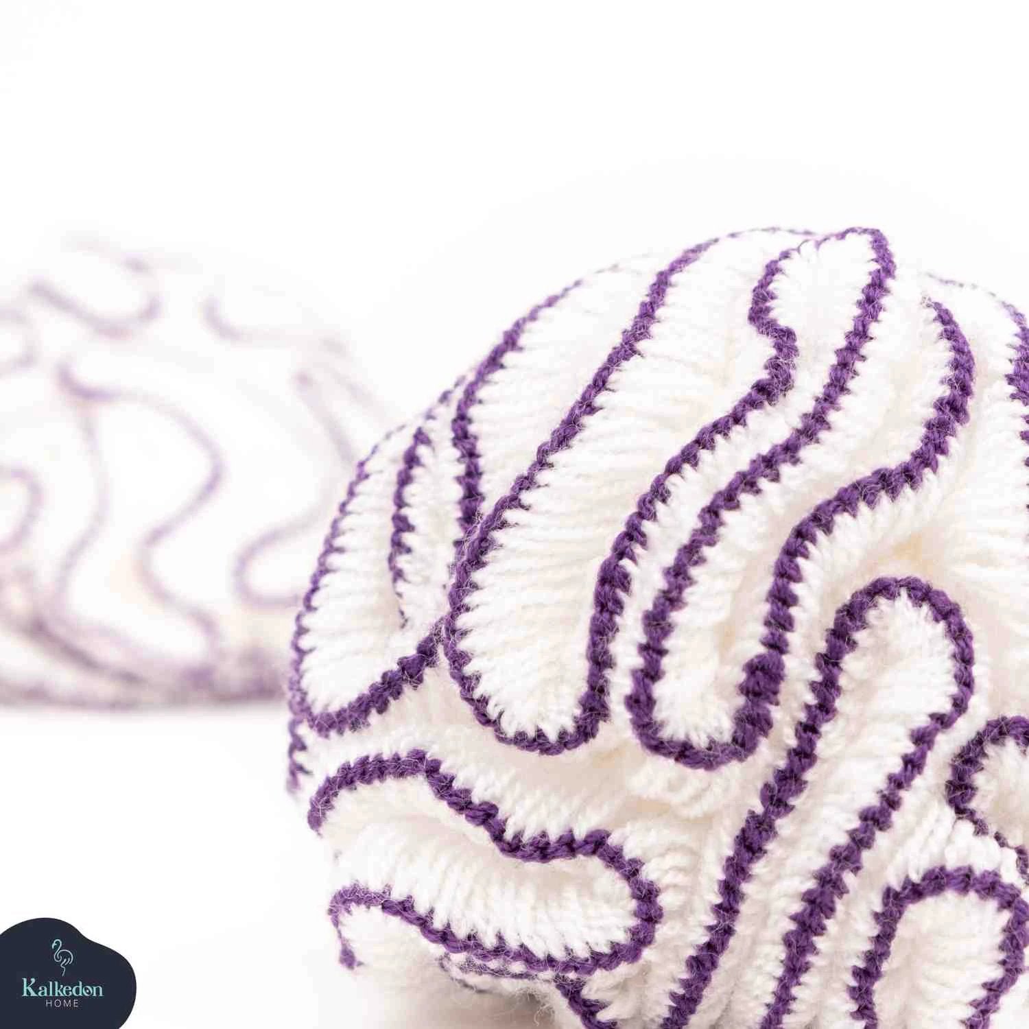 Organic Cotton Shower Pouf by Kalkedon Towels