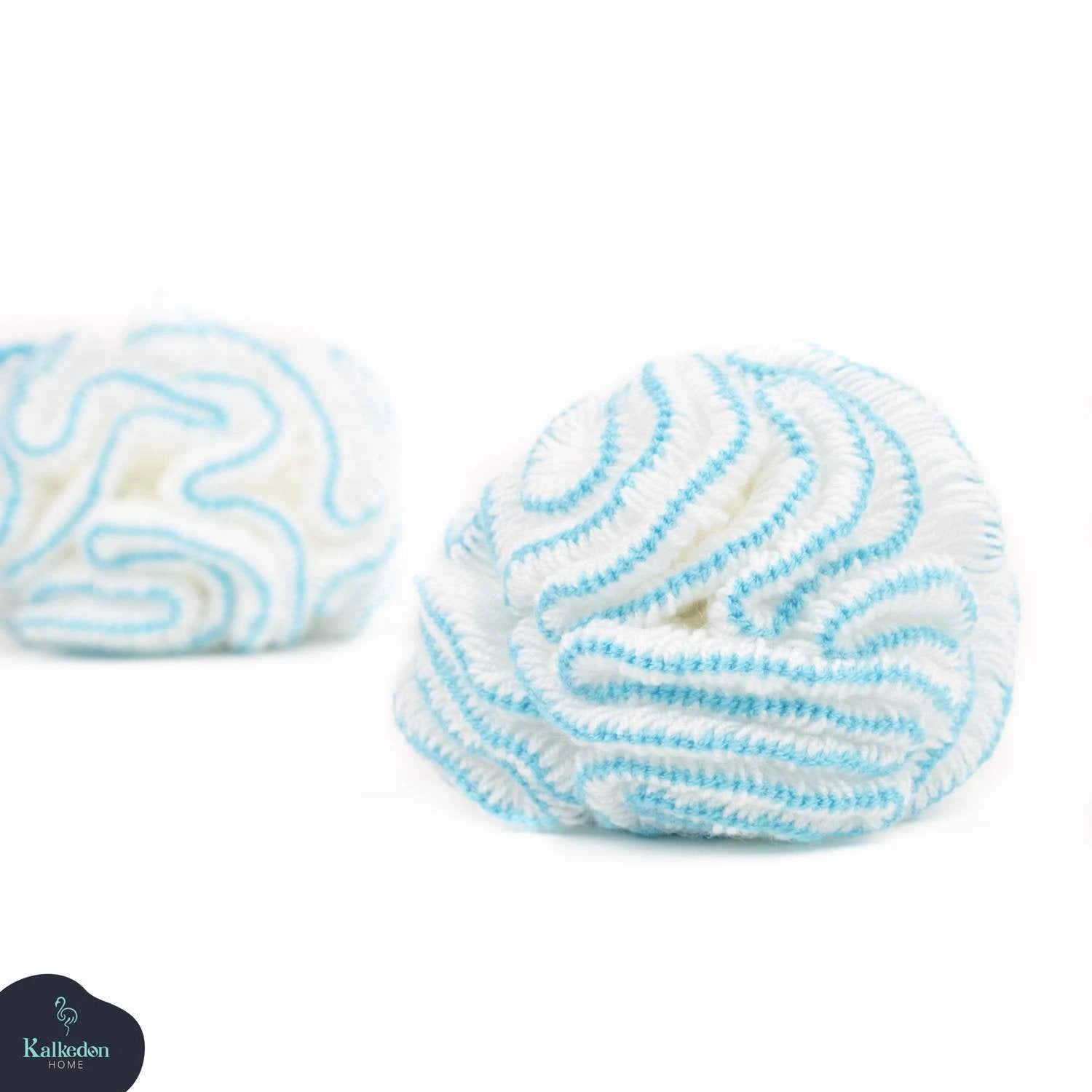 Organic Cotton Shower Pouf by Kalkedon Towels