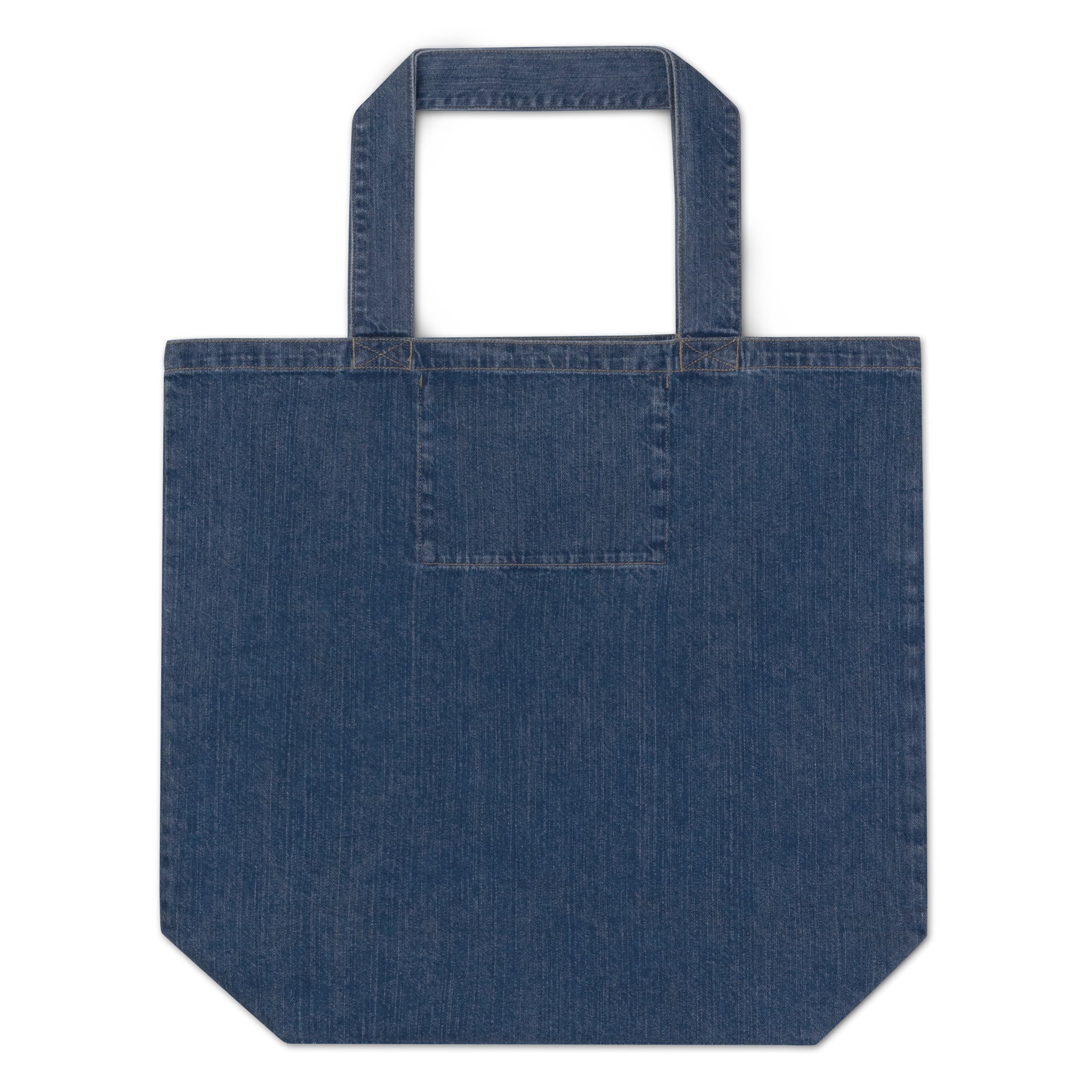 C'est la vie embroidered Organic denim tote bag