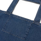 C'est la vie embroidered Organic denim tote bag by La Vie Bien