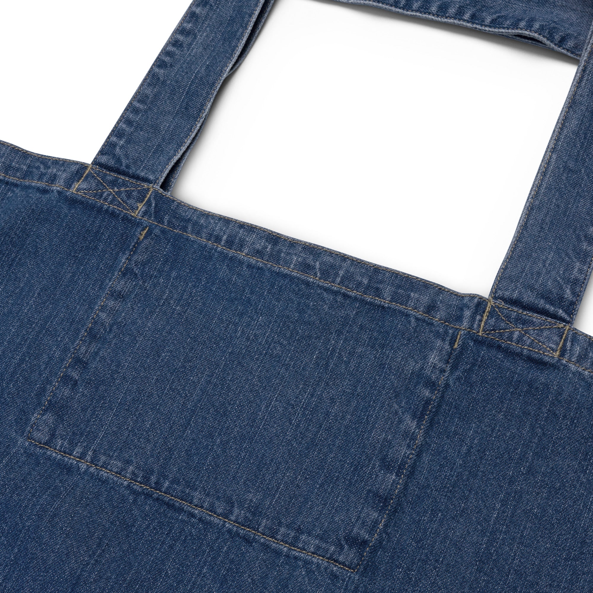 C'est la vie embroidered Organic denim tote bag