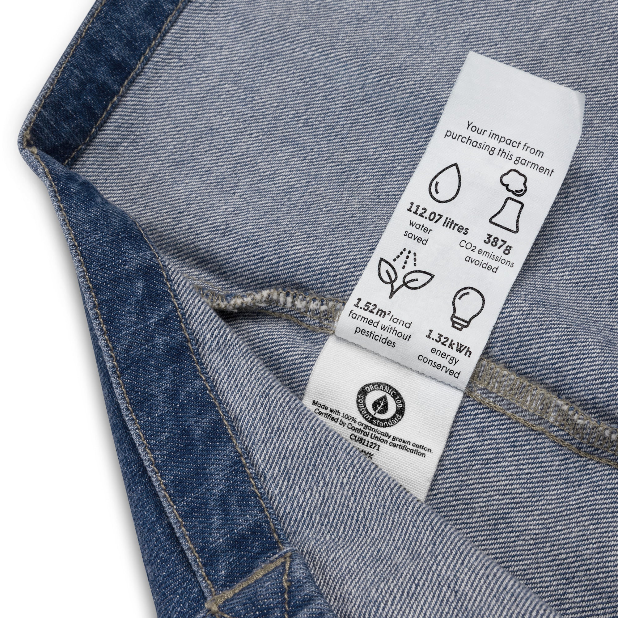 C'est la vie embroidered Organic denim tote bag