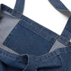 C'est la vie embroidered Organic denim tote bag by La Vie Bien