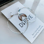 Organic Hoop Earrings by Derive Jewelry