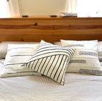 Organic Lines White Sadza Pillow La Vie Bien Organic Lines White Sadza Pillow